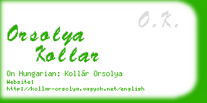 orsolya kollar business card